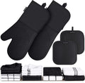 Silicone Oven Mitts Pot Holder Kitchen-Towels100% Cotton Dish Towels for Kitchen,Super Soft and Absorbent Kitchen Hand Towels/Tea Towels.Pot Holder,Oven Mitt Heat Resistant,Silicone Grip,Gift Set