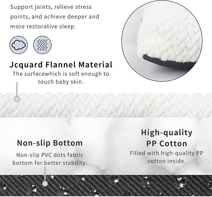 Necesitar 18 inch Dog Crate Bed Dog Mats for Sleeping,Up to 10 lbs Fluffy White Puppy Pad XXS
