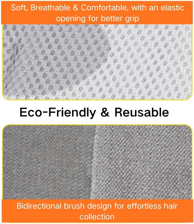 MoeQOassis Electrostatic Pet Hair Removal Glove Brush, Newly Upgraded Reusable and Washable Cats & Dogs Hair Removal Glove, Pet Hair Removal Tool for Clothing, Couch, Carpet, Car Seat, 1 Pcs Grey