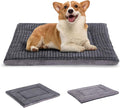 BVAGSS Reversible Dog Crate Pad, Memory Foam Pet Bed Mat, Soft Warm Machine Washable Sleeping Kennel Mattress for Small Medium Dogs XH079 (30''x20''x1.6'',Light Grey)