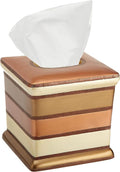 Resin Tissue Box Cover for Modern Home Decor - Minimalist Square Tissue Box Holder for Guest Room, Bedroom, Bathroom, Tabletop & Office - Durable and Aesthetic Tissue Holder, Contempo