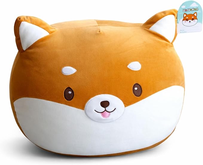 WORLD OF PLUSH 29-Inch Jumbo Shiba Inu Plush – Giant Stuffed Dog Toy, Squishy & Soft Cuddle Buddy for Kids & Adults – Kawaii Dog Pillow, for Girls, Boys, Pet Lovers, Home Decor