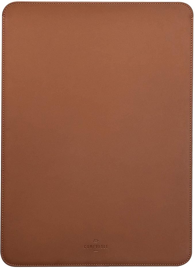Comfyable Laptop Sleeve 14 Inch Precisely Compatible with MacBook Pro M5 M4 M3 M2 M1 Pro/Max 2025, Faux Leather Cover Case 14 in, Brown