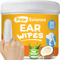 Paw Science Dog & Cat Ear Cleaner Wipes – Pet Finger Wipes for Cats & Dogs – Cleaning, Soothing, & Deodorizing Itchy Ears – Ear Relief Solution Wash (Unscented)