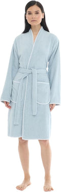 Seritaine Robes for Women, 100% Turkish Cotton Womens Robe, Luxury, Terry Cloth Long Spa Bathrobe