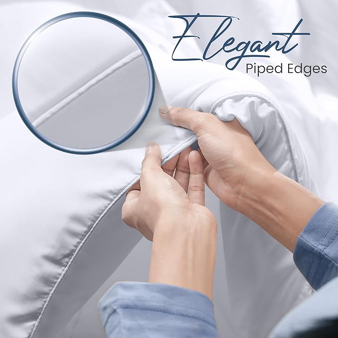 Utopia Bedding Comforters Queen Size, All Season Duvet Insert, Down Alternative Box Stitched Bed Comforter with Corner Tabs, Machine Washable (White, Pack of 4)