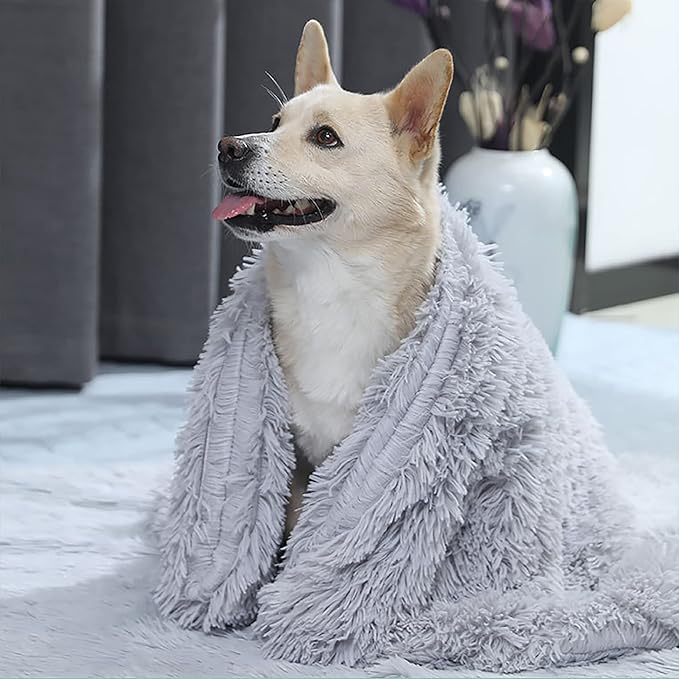 Petbuy Pet Dog Bed Blankets, Fluffy Fleece Dog Throw Blankets Sleep Mat,Soft Puppy Blankets Cat Kitten, S M L XL,Fuzzy Reversible Sherpa Blanket for Bed, Couch, Sofa, Travel,Washable & Lightweight