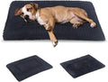BVAGSS Reversible Dog Crate Pad, Memory Foam Pet Bed Mat, Soft Warm Machine Washable Sleeping Kennel Mattress for Small Medium Large Dogs XH079 (42''x28''x1.6'',Dark Grey)