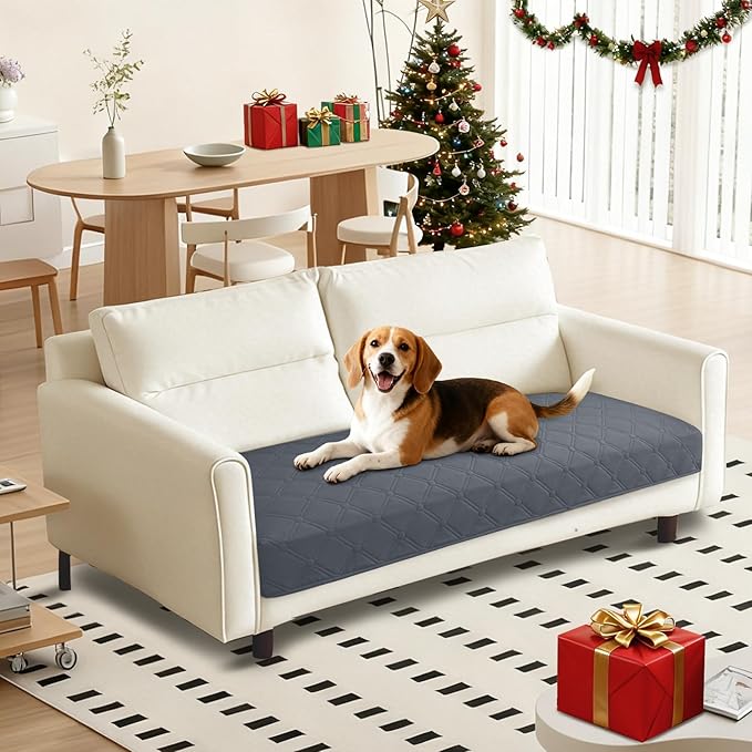 CYCMACO Waterproof Dog Bed Cover Pet Blanket, Soft Couch Cover for Dogs Washable, Non-Slip Dog Blanket Protect Furniture Couch Sofa Car for Puppy Large Dogs Cat (30x53 Inch, Dark Grey)