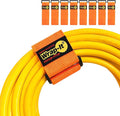 Super-Stretch Wrap-It Storage Straps - 12" (8-Pack) Orange - Elastic Hook and Loop Cinch Straps Extension Cord Organizer Hose and Cables Wraps