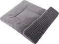Vetasac Reversible Dog Bed Mat with Plush and Corn Velvet,Soft Warm Pet Cushion, Dual Purpose Washable Sleeping Mattress Bed for Small Medium Large Dog and Cat XB004 (24"x18", Light Grey)