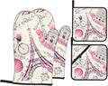 Paris Eiffel Tower Oven Mitts and Pot Holders 4 Pcs Set Oven Gloves and Potholders for Cooking Microwave BBQ Baking Grilling