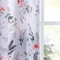 MYSKY HOME Farmhouse Curtains for Kitchen Floral Blackout Curtains 45 inch Length for Dormer Window Room Darkening Thermal Insulated Panels Light Blocking Grommet Flower Drapes, 2 Panels, Red