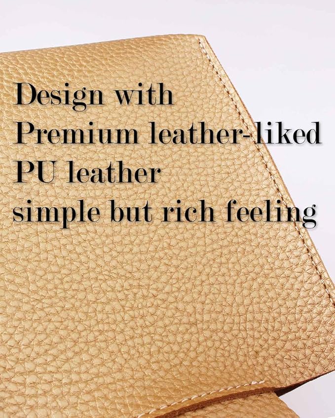 Gold Tissue Box Cover Rectangular – Plus Size Leather Tissue Box Holer with Bottom Belt Modern PU Leather Long Rectangle Tissue Holder for Bathroom/Home/Office Decor