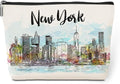 New York Lovers Gift Makeup Bag Cosmetic Bag, New York Travel Gifts Girls Trip Gifts Favors, New York Souvenir Merch Friendship Gifts for Women NY Lovers Traveller Sister Female Birthday Christmas