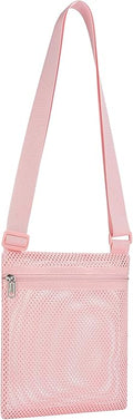 USPECLARE Heavy Duty Semi-Transparent Mesh Purse See Through Mesh Crossbody Bag