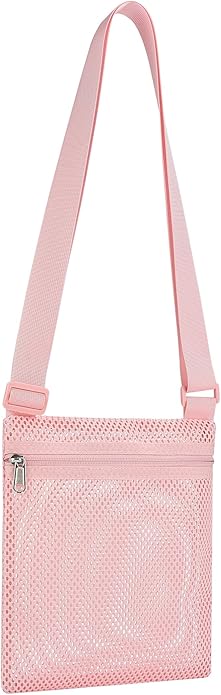 USPECLARE Heavy Duty Semi-Transparent Mesh Purse See Through Mesh Crossbody Bag