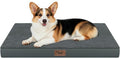 Tail Stories Orthopedic Dog Bed for Large Dogs, Plush Washable Pet Bed for Large Size Dogs with Egg Crate Foam & Removable Oxford Cover, 36x27 Inch, Gray