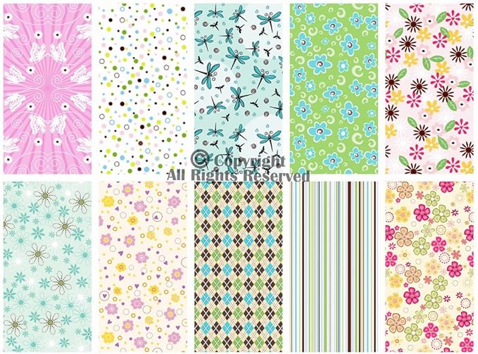 Craftido -25 Options- 100% Cotton Quilting Fabric Bundles 10pcs Fat Quarters 18”x21”-Medium Weight 5.2 oz- Soft Cotton for Quilting, Sewing Project, Patchwork, DIY Crafts - Spring