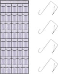 Teikou 40 Mesh Pocket Over the Door Shoe Organizer,Hanging Shoe Rack for Closet Storage Holder for Dorm Room College Classroom Storag(White)