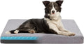 WATANIYA PET Cooling Dog Beds for Large Dogs, Memory Foam Pet Bed with Waterproof Liner and Cooling Gel Mattress, Comfy Dog Crate Mat Fits up to 60 lbs Pets