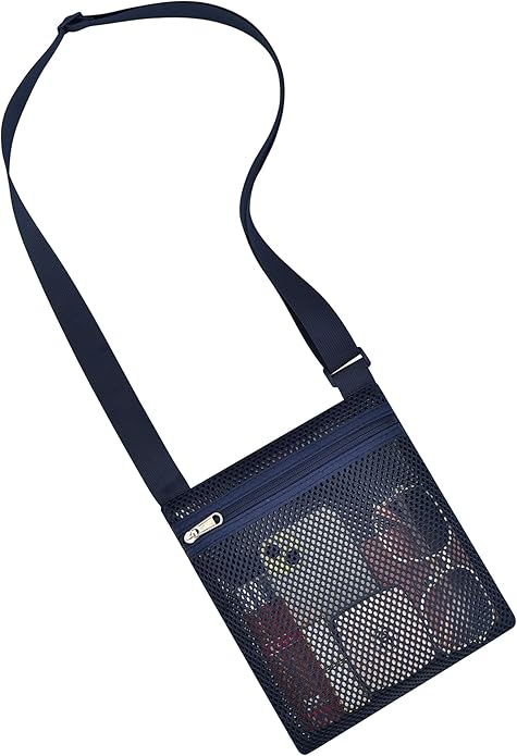 USPECLARE Heavy Duty Semi-Transparent Mesh Purse See Through Mesh Crossbody Bag