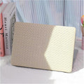BYCeKe Woven Case for MacBook Air 15 inch Case 2023 2024 2025 M4 A3241 M3 A3114 M2 A2941,for Mac Air M2 Sturdy Protective Leather Woven Textured Cases&Keyboard Cover for Mac 15 M4 Weave,Boho Beige