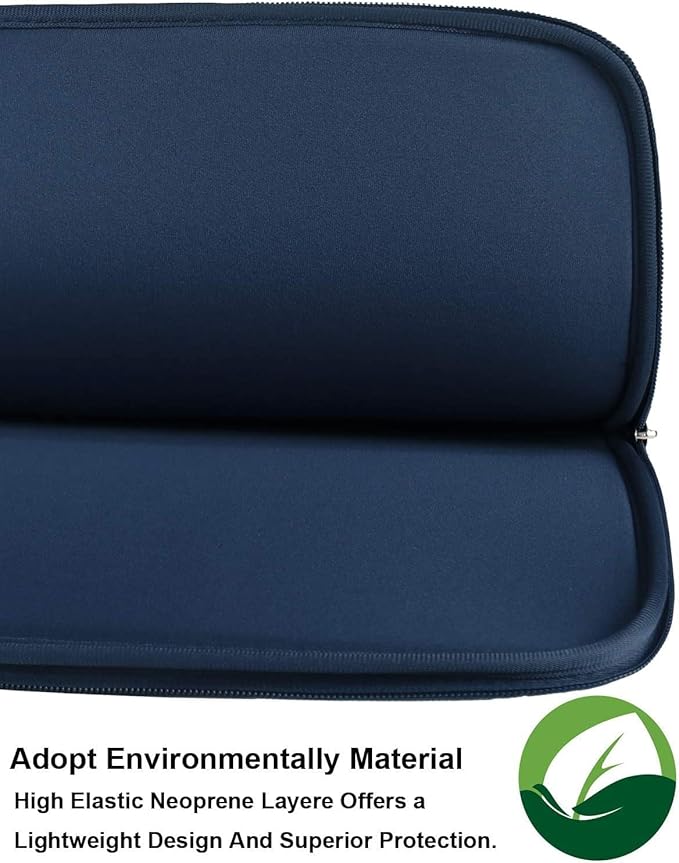 14 Inch Laptop Case, Resistant Neoprene Laptop Cover/Notebook Computer Pocket Case/Tablet Briefcase Carrying Bag for 14 inch HP, Lenovo, Asus Notebook, Ultrabook, Dark Blue