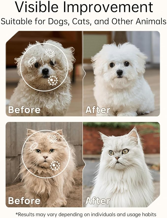 FURVELLO Nourishing Pet Glove Wipes for Dogs & Cats, 4-in-1 Grooming Wipes (Cleaning, Combing, Massaging, Caring), Deodorizing & Extra Thick, 60PCS (Pet Wipes for Large Pets)