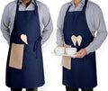 Native Fab Kitchen Apron 2 Pack - 100% Cotton Adjustable, Durable Apron with Pockets, Perfect for Cooking, Baking, Grilling