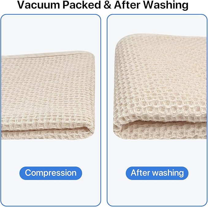 FreeNook 100% Cotton Waffle Weave Kitchen Towels, 6 Pack Dish Cloths for Washing Dishes, Ultra Soft Absorbent Dish Towels, Quick Drying Kitchen Rags, 12x12 Inches, Mixed Color