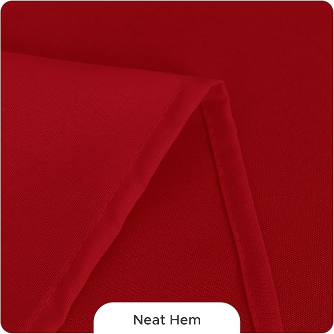 Fitable 8 Pack Table Cloth Rectangle Table: Stain and Wrinkle Resistant Tablecloth Rectangular, Washable Polyester Tablecloths for Wedding Christmas Party Dining Banquet Event(Red, 70x108 Inch)