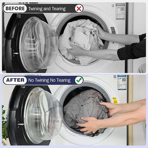 3Pcs Mesh Laundry Bags Washing Machine Mesh Wash Bags Jumbo for Delicates Clothes,Bed Linen,Toys with Drawstring Closure Sturdy (3 XXLarge 28 x 26 Inches,Black)