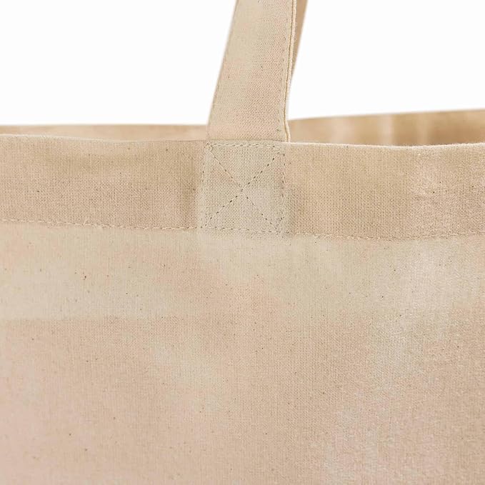 TBF 24 Pack Eco-Friendly Canvas Tote Bags Wholesale – Reusable Bulk Cotton Tote Bag with Handles, Convention Bags
