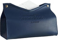 Beleda PU Leather Tissue Box Cover Rectangle Car Living Room Bedroom Kitchen Home Office Desktop Cute Tissue Box Decoration Modern Minimalist Nordic Napkin Holder Medium Tissue Organizer Box (Blue)