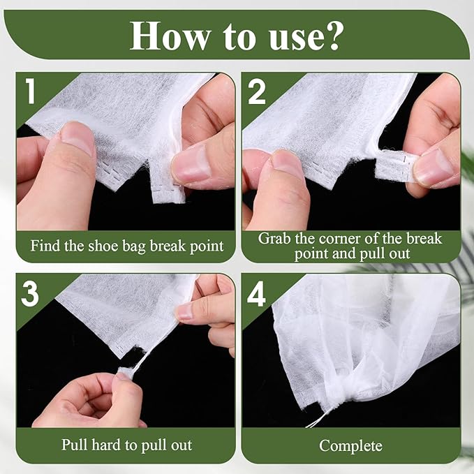 200 PCS Dust Proof Shoe Bag Non Woven Dust Bags Drawstring Storage Bag Breathable Dust Bags with Rope Non Woven Fabric Handbag Portable Storage Organizer for Men Women Handbag Purse Shoes-19x12 Inch