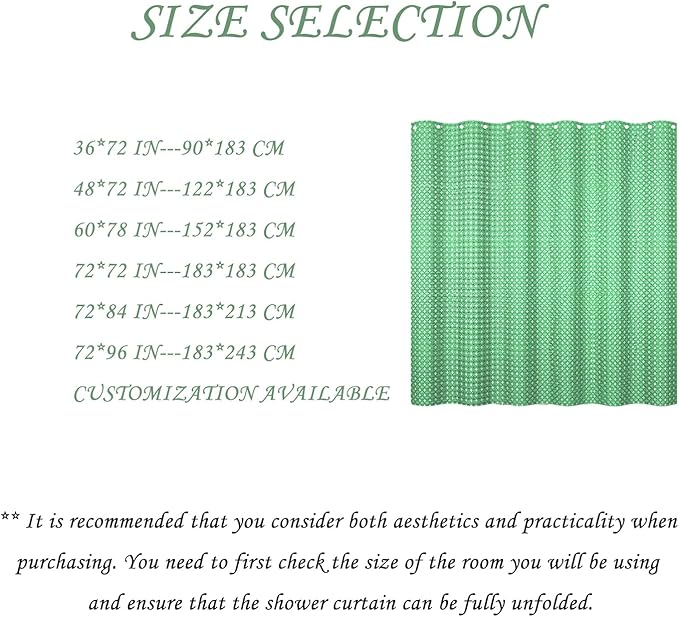 ggaimwf 72x84 Inch Solid Color Shower Curtain for Bathroom Waffle Bath Water Resistant Fabric Curtains Pistachio Green Modern Thick Shower Stall Curtain with Metal Hooks