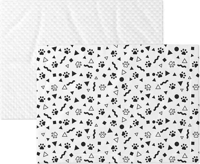 ENSFTF Pet Blanket,Warming Ultra Soft Warming Mat for Indoor Pet Beds & Furniture Reversible Blanket Machine Washable 27.6 * 19.7Inch,Animal Footprints Pattern
