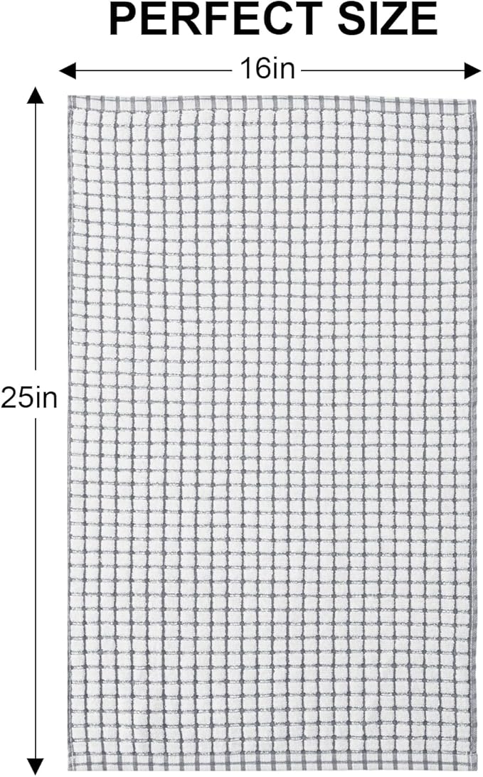 Kitinjoy Cotton 24 Pack Terry Kitchen Towels, 16 x 25 Inches Super Soft and Absorbent Dish Towels, Quick Drying Hand Towels for Kitchen Drying, Mix Color