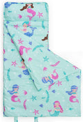 david's kids Toddler Nap Mat Set with Removable Pillow, Ultra Soft Slumber Bags for Boys Girls Neutral，Perfect for Preschool, Daycare, Kids Sleeping Bags with Rollup Design, 50"x20", Mermaid