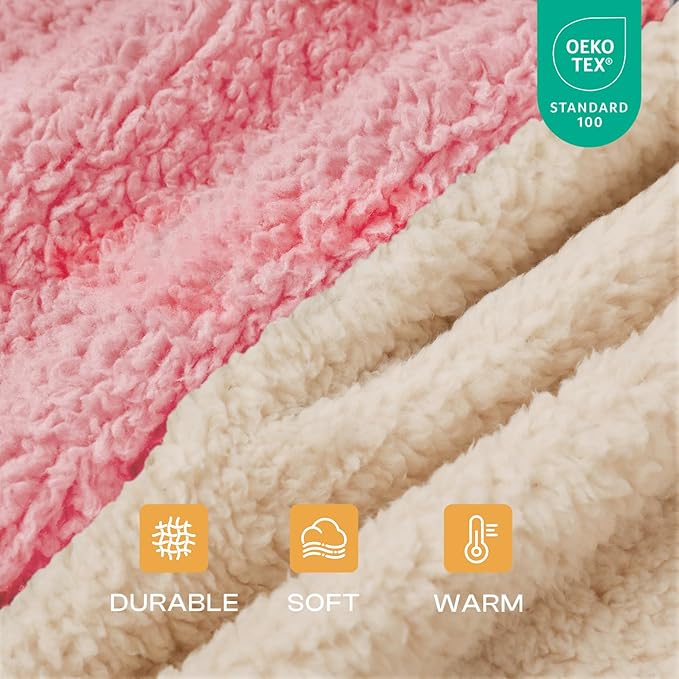 Luciphia Premium Fleece Pet Blanket for Small Medium Dogs Puppy Soft Sherpa Calming Cat Throw Blankets(Pink,30x20 inches)