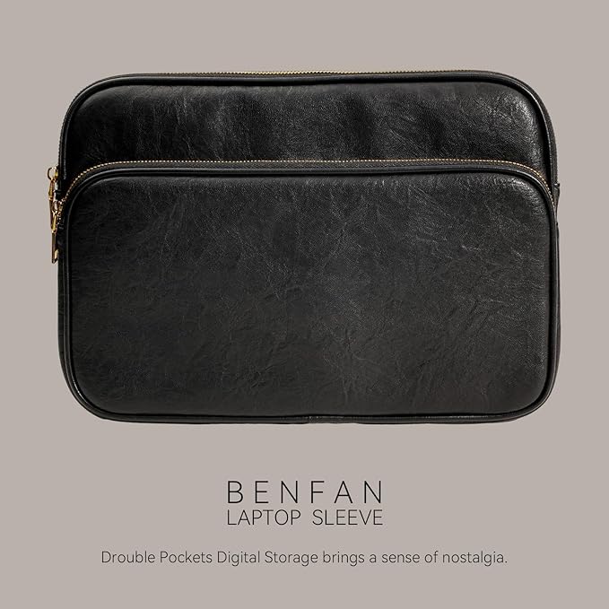 Benfan Laptop Sleeve Bag 16 Inch Compatible with MacBook Pro 16 Color Color Black