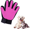 PETSPLICITY Dog Bath Gloves - Silicone Hair Removal Gloves for Dogs, Cats - Pet Grooming Mittens for Shedding, Bathing,Massaging. Flexible, Comfortable Adjustable Strap. for All Hair Types (Purple)