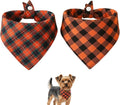 Small Dog Bandana,Soft Cotton Pet Triangle Scarf for Small Dogs & Cats,Lightweight Tie-On,Pet Photo Prop,Cute Holiday Dog Bandana 2 Pack (Fall)