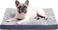 Small Dog Bed Sized Dogs, Orthopedic Flannel Pet Bed with Removable Washable Cover, Waterproof Indestructible Puppy Dog Cot Bed with Anti-Slip Bottom, Egg Crate Memory Foam Pad, 23.0"x17.0"x3.0", Grey