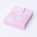 SWaddle AN Rainbow Lilac Jacquard Baby Blanket, Size 30x40in, 100% Cotton Fabric, Two-Sided Breathable Throw Blanket for Boys and Girls