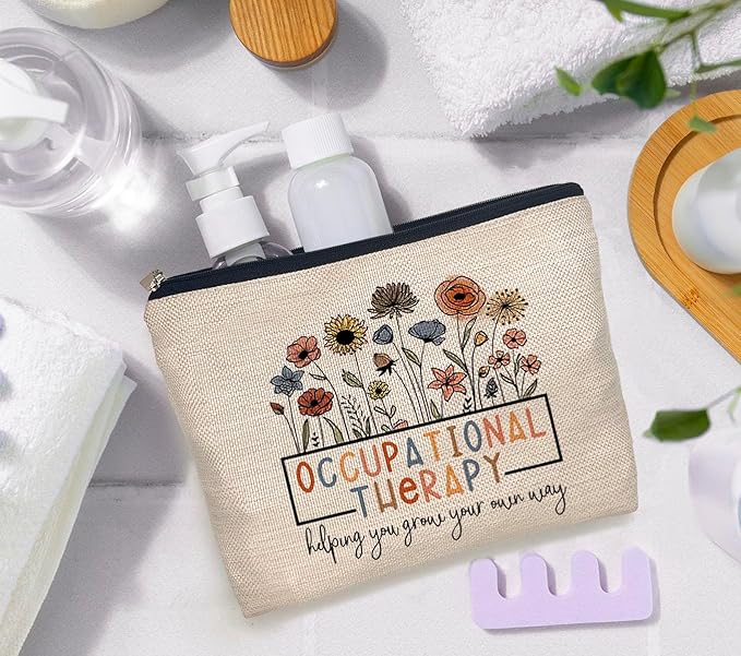 IWXYI Occupational Therapy Gifts,OT Gifts,Occupational Therapy Therapist Ot Women's Makeup Make Up Bag Zipper Pouch Travel Toiletry Gifts For Occupational Therapist Women