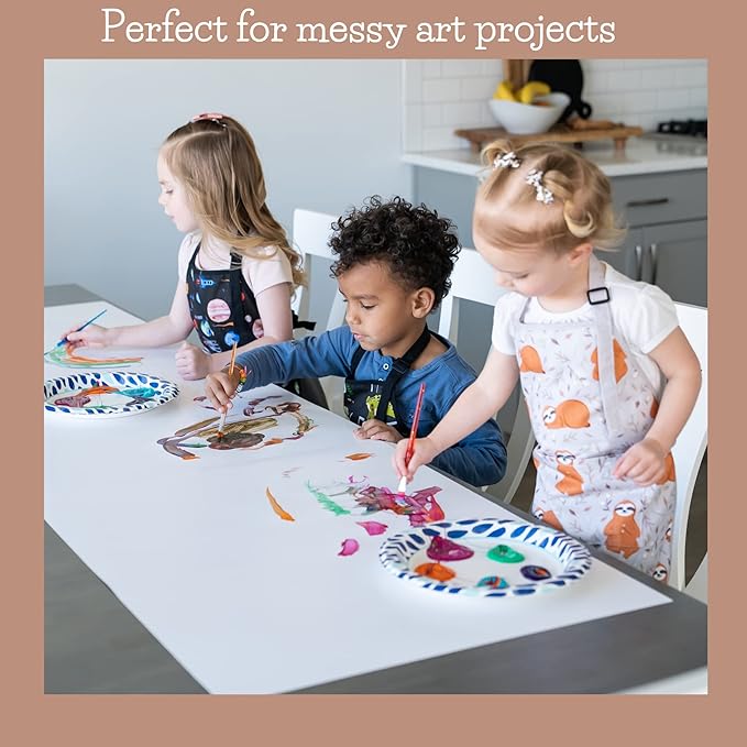 Kids Aprons for Girls and Boys, Toddler Apron with Pocket for Painting, Cooking, Baking, Gardening and Crafts