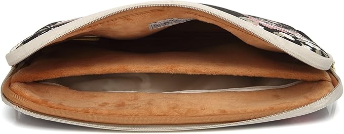 kayond Water-Resistant Canvas 11.6 Inch Laptop Sleeve-Black C Rose
