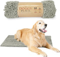 My Doggy Place Dog Mud Mat, 36" x 26" Light Gray – Thick Microfiber Entry Rug for Snow, Mud & Salt – Absorbent, Quick-Dry, Washer-Safe & Non-Slip, Large
